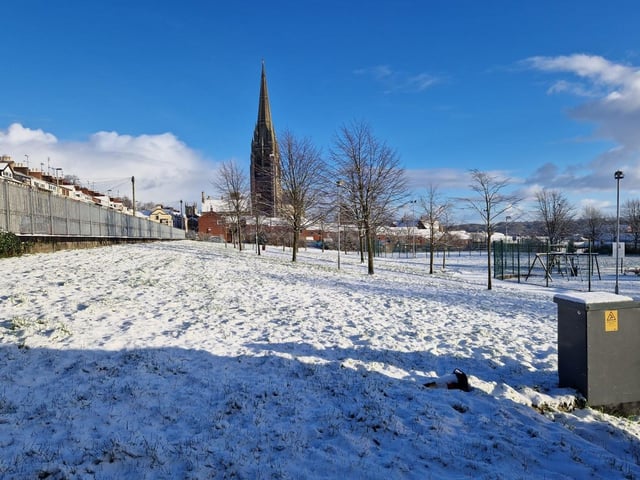 Bull Park in the snow.