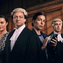 Coleen Rooney, David Sherborne QC, Rebekah Vardy and Hugh Tomlinson QC in Vardy v Rooney: A Courtroom Drama