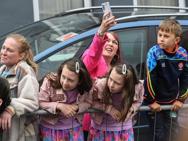 Spectators at the Soap Box Derby run in Carndonagh on Saturday afternoon. Photo: George Sweeney