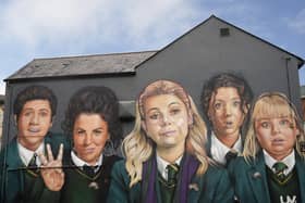 The Derry Girls mural.