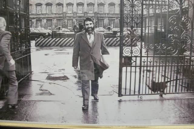 The late Eddie Fullerton leaving Leinster House.