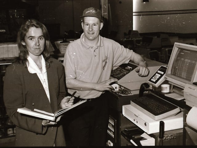 Staff and customers at Brunswick Bowling Alley and Martha's Vineyard back in 1996.