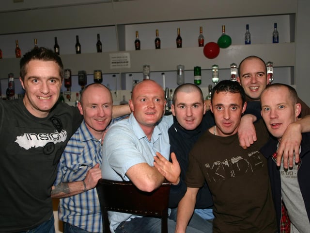 Birthday Boy Michael second right pictured with his mates at Bar Zu having a good time at the birthday party4807dd