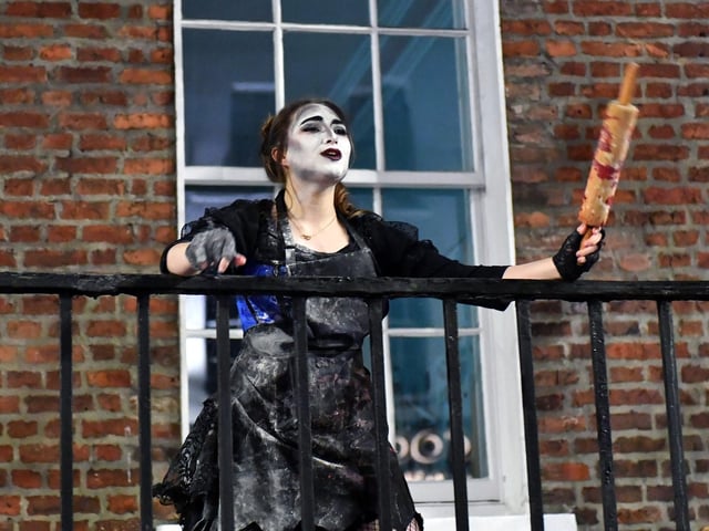 Revellers, performers and early contenders for the best Halloween costume converged on Derry’s city centre on Monday evening for the opening of the 2024 Halloween festivities. Photo: George Sweeney