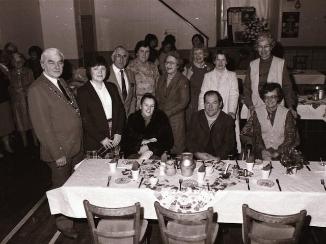 Ms Society Christmas dinner celebrations in 1983.