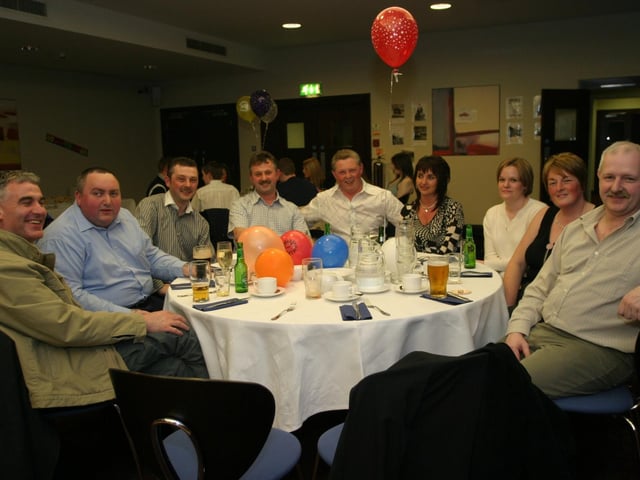 Party celebrations back in 2004: Kieran Holmes.