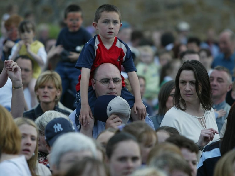 Ciarna McBrearty getting a better view of the concert. (0107JB96)