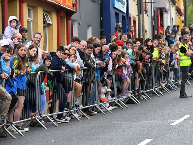 Spectators at the Soap Box Derby run in Carndonagh on Saturday afternoon. Photo: George Sweeney