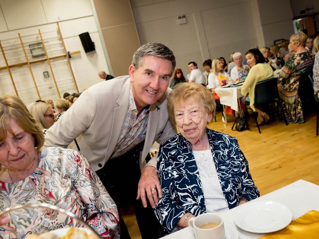 Daniel O'Donnell with a guest at the Afternoon Tea.