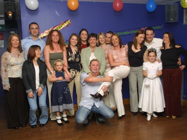 Friends and family enjoying Margaret's party at Pitchers