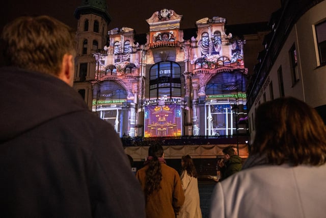 The Spirits of Derry's Past haunt the former Austins Department Store in Derry's Diamond. Picture Martin McKeown. 28.10.24