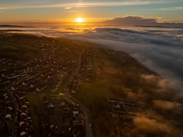 A series of pictures of the Thursday morning's fog above the city of Derry. Pictures by Ronan Mc Monagle Photography
