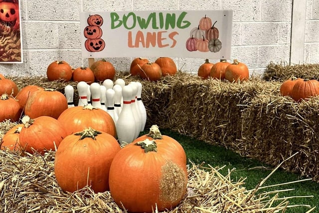 The bowling lanes.