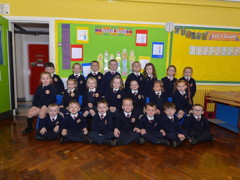 Mrs McMonagle’s P1 class at Holy Child Primary School.