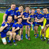 Steelstown players celebrate their All Ireland Intermediate Football Final win over Trim at Croke Park. Photo: George Sweeney. DER2206GS – 057