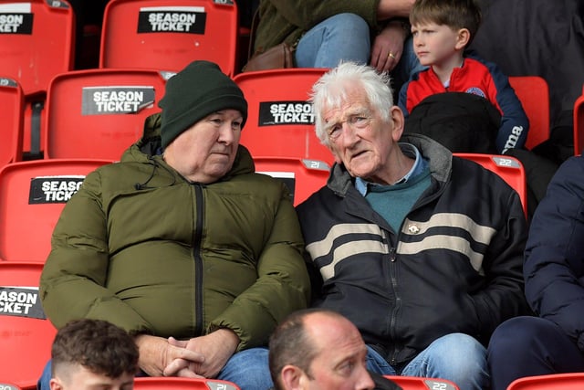 Institute fans at the Brandywell for Institute’s game against Linfield. Photo: George Sweeney
