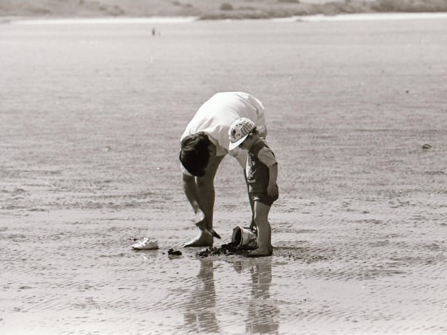 Mucking around at Lisfannon in June 1995.