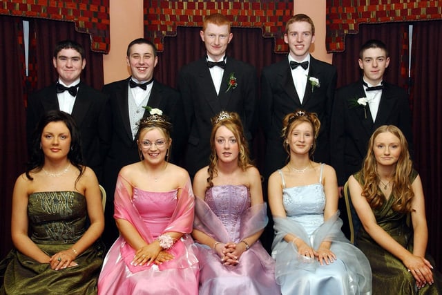 Seated, from left, are Ciara Masterson, Lorraine Lyons, Chrystelle Strain, Jade Houten and Emma Kelly. Back, from left, are Conal O'Donnell, Mark Doherty, Iaden O'Donnell, Joseph Carlin and Ryan Smith. (1401C10)