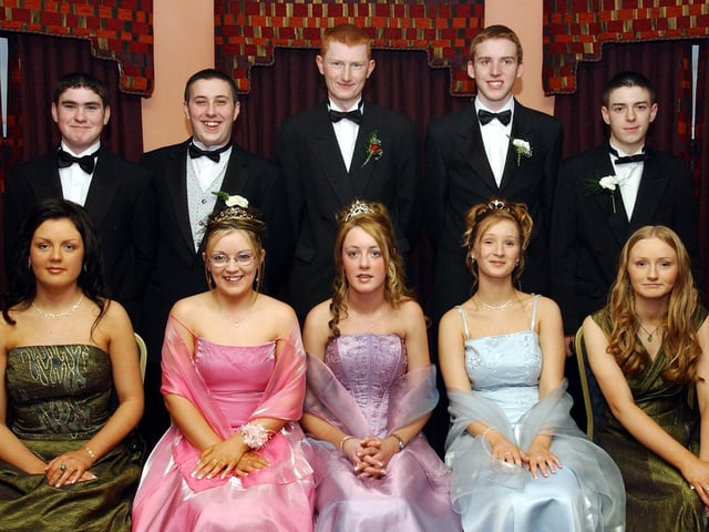 Seated, from left, are Ciara Masterson, Lorraine Lyons, Chrystelle Strain, Jade Houten and Emma Kelly. Back, from left, are Conal O'Donnell, Mark Doherty, Iaden O'Donnell, Joseph Carlin and Ryan Smith. (1401C10)
