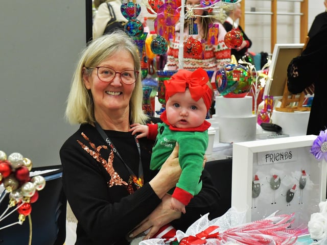 Five months old Arabella pictured with her granny Nuala at St Marys College Christmas Craft Fair on Saturday. Photo: George Sweeney