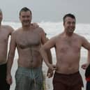 Dozens of fearless New Year’s Day dippers dive into the North Atlantic at Culdaff as part of the annual festive tradition in 2005.