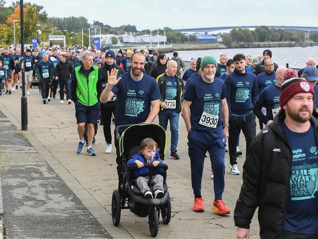 Mark H. Durkan took part in the Foyle Hospice Run/Walk.  Photo: George Sweeney