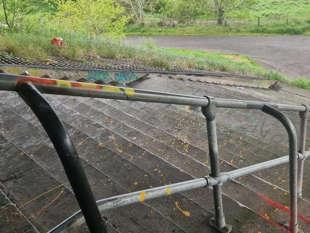 Pro-Palestinian campaigners in Derry have expressed ‘disgust and anger’ after steps painted in the pan-Arab colours under the Foyle Bridge were daubed with paint overnight.
