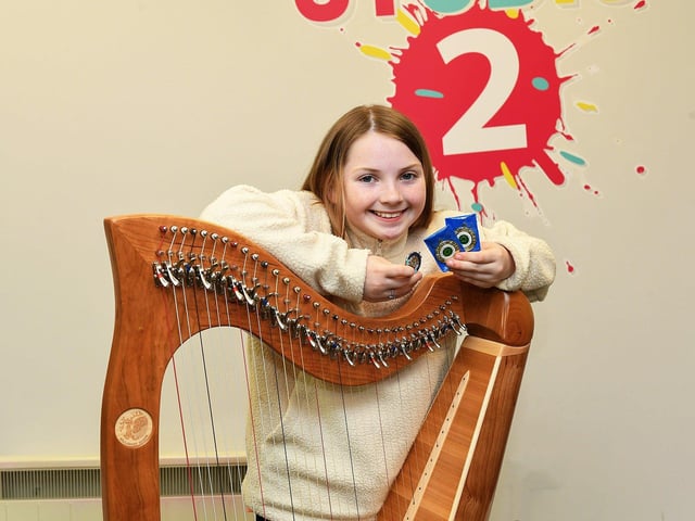 CCE Baile na gCallieach member Aoibhe Nic Lochlainn achieved first place in both harp dance tunes under 12 and harp slow air under 12 at the recent  Doire Fleadh, and second place for harp under 12 at the Doire Feis. Photo: George Sweeney
