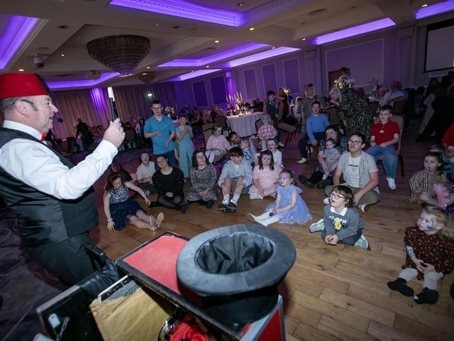 Party goers enjoying the mystique of Parky the Magician during Friday's celebrations at the Everglades Hotel, Derry. (Photos: Jim McCafferty Photography)