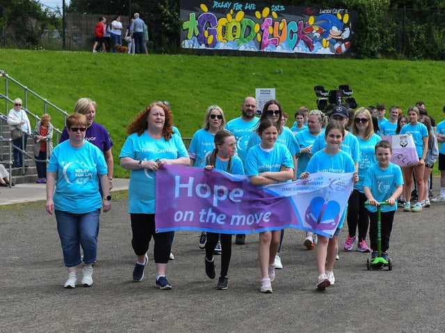 Forty teams, fundraising in the fight to beat cancer, participated in the 24 hour Legenderry Relay for Life at St Columba’s Park on Saturday. Photo: George Sweeney.