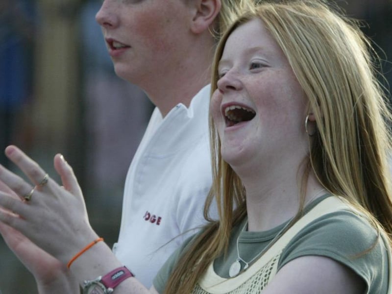 Dancing the night away...Aodin Gallagher enjoying the concert at the SCORE site i=on saturday night. (0107JB92)