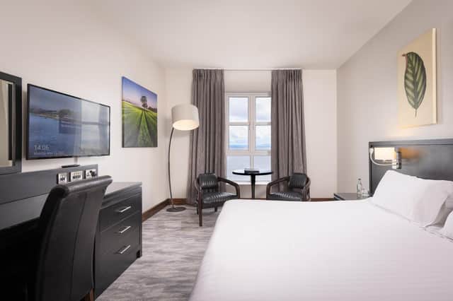 The lovely interior of one of the seafront double rooms at the Redcastle Oceanfront Golf and Spa Hotel