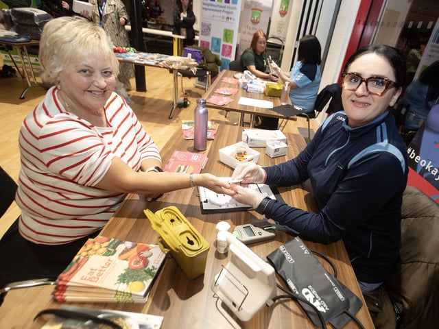 A blood check for Claire Welch from BBHF's Aisling Hutton on Tuesday night.