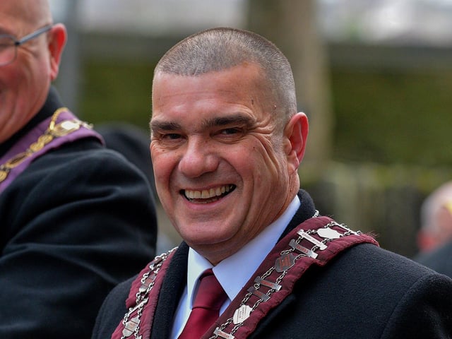 Graeme Stenhouse, Governor ABOD, pictured at the Apprentice Boys of Derry’s Shutting of the Gates parade held in the city on Saturday last. Photo: George Sweeney