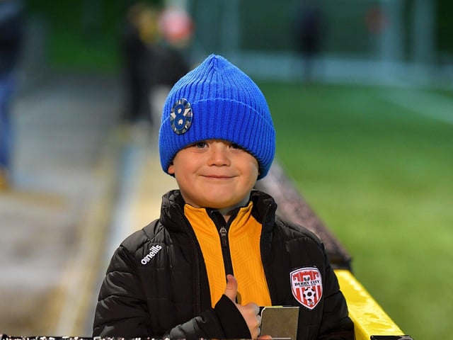 Young Derry City fan at the Brandywell on Friday evening. Photograph: George Sweeney