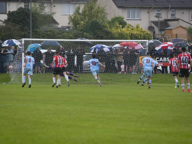 Action from Friday’s u-173 Foyle Cup final between Derry City and Institute at Oakland Park, Derry (Photos: Jim McCafferty Photography)