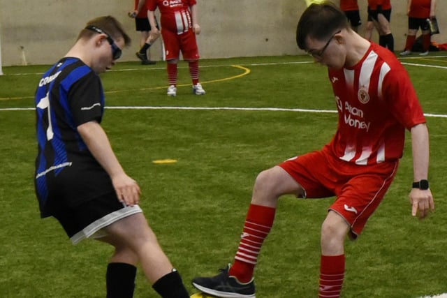 Oxford Bulls FC v Sligo Rovers Firsts in action on Sunday in the Celtic Foundation tournament in Creggan. (Photo: Jim McCafferty Photography)