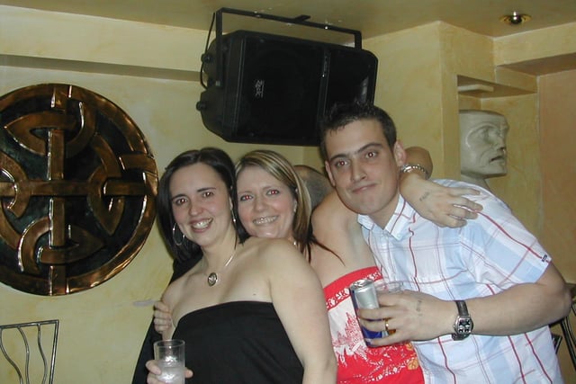 Enjoying a night out at Earth in January 2004.