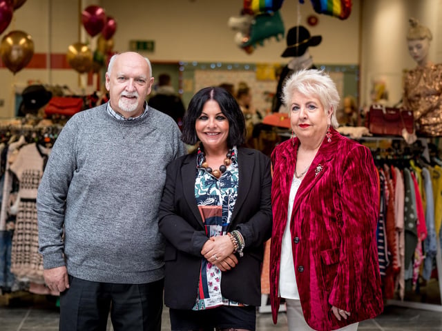 Mayor of Derry City and Strabane District, Councillor Sandra Duffy, opening The Quirky Corner in Quayside, which will help generate valuable funds for HURT services