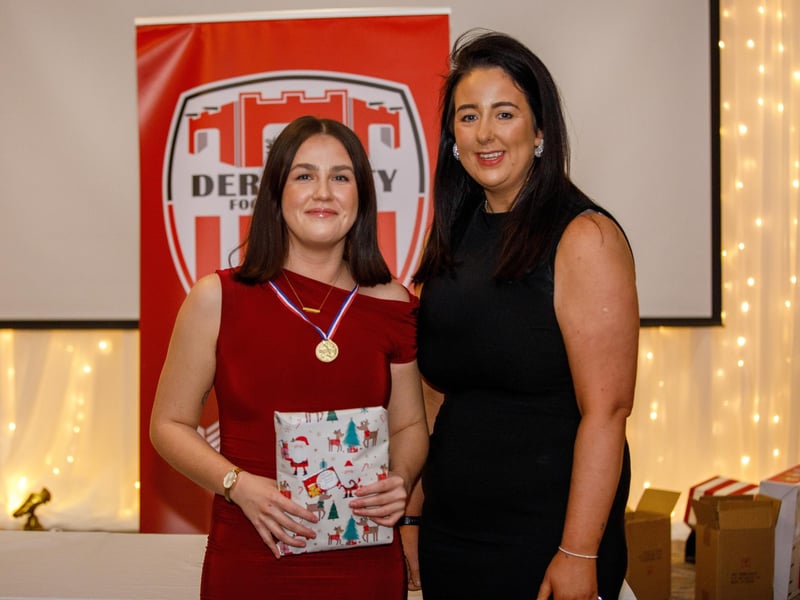 Award winners pictured at the Derry City women's awards night 2024 at the Maldron Hotel.