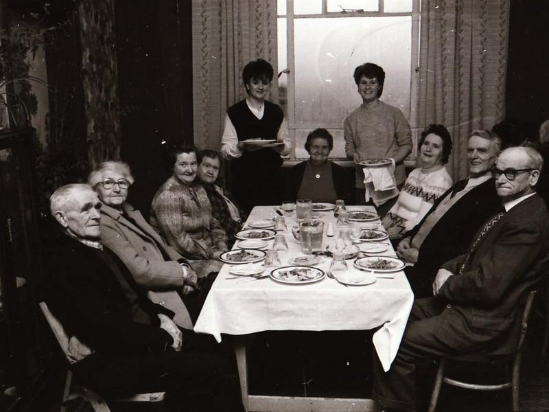 Local people at the Culdaff Senior Citizens Christmas party at McGrory's in 1983.