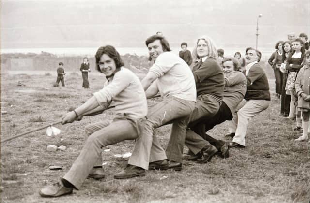 Foyle Road area Tug-o-war winners, the Bishop Street Wanderers.