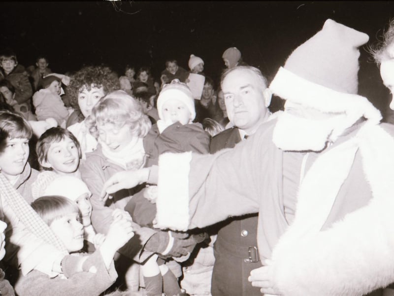 Santa Claus arrives at Lisnagelvin.