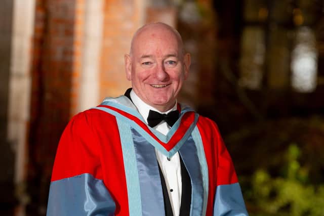 Mark Durkan was awarded a Doctorate of Queen's University for distinction in Public Service.
