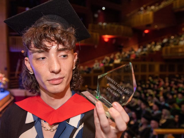 The Context CCA Derry~Londonderry Award for Higher National Diploma Art and Design – Arts Practice Student was presented to Cahal O’Connell at NWRC’s Higher Education Graduation Ceremony.
