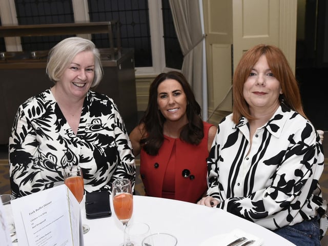 Enjoying the GSAP 30th celebrations on Friday night are Sharon McCullagh, Department for Communities, Nicola Mullan and Alison Wallace. (Photos: Jim McCafferty Photography) : .