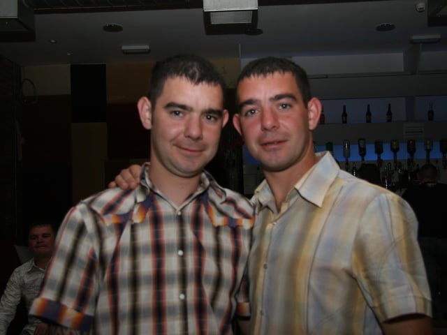 Irvine partying with his friends and family back in 2005.