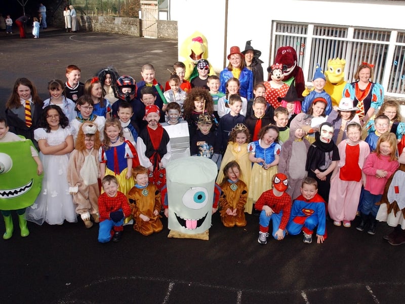Pupils and staff from Ballougry Nursery School who dressed up as their favourite literary characters as part of World Book Day celebrations.