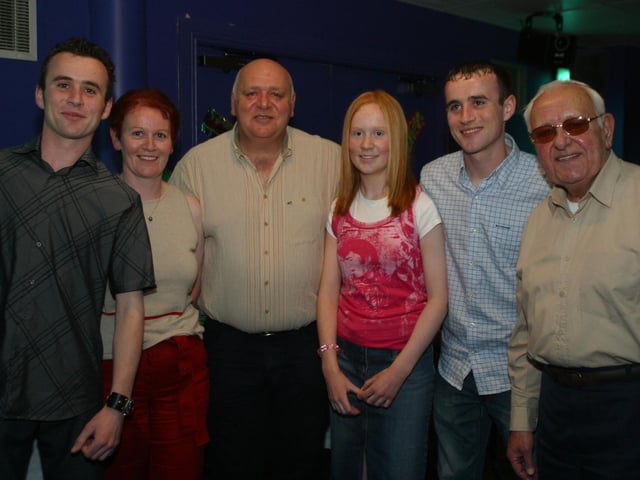 Parties and celebrations in July 2004: Marty & Liam Loughrey.