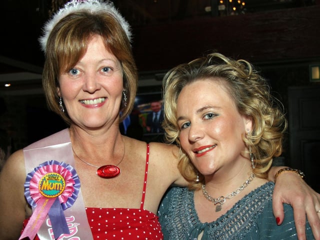 Birthday girl Nuala smiles for the camera with her best friend Deirdre Doherty 0107JML : Parties and celebrations across Derry in May 2006.
